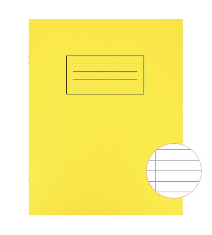 Silvine Exercise Book A5 Ruled Side Bound Manila Soft Cover Yellow  80 Pages 40 Sheets Pack of 10