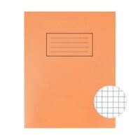 Silvine Exercise Book A5 Squared Side Bound Manila Soft Cover Orange  80 Pages 40 Sheets Pack of 10