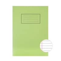 Silvine Exercise Book EX110 Green Ruled A4 Pack of 10