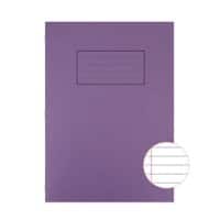Silvine Exercise Book A4 Ruled Side Bound Manila Soft Cover Purple  80 Pages 40 Sheets Pack of 10