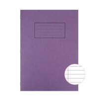 Silvine Exercise Book EX111 Purple Ruled A4 Pack of 10