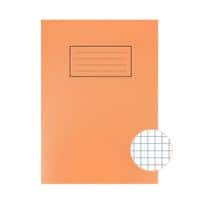 Silvine Exercise Book EX113 Orange Squared A4 Pack of 10