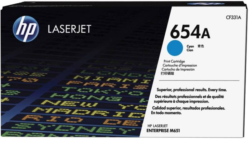 HP 654A Original Toner Cartridge CF331A Cyan