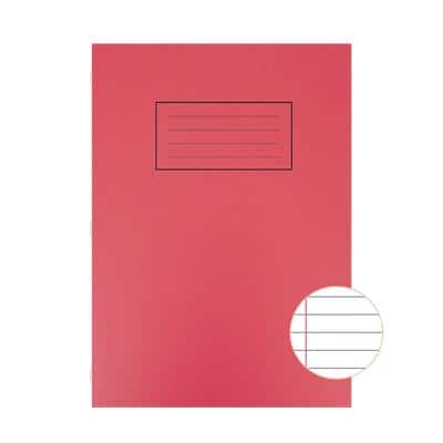 Silvine Exercise Book EX107 Red Squared A4 Pack of 10