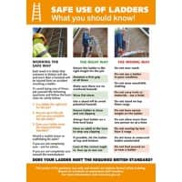 Health & Safety Poster Ladders PVC 45 x 49.5 cm
