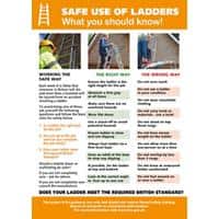Health & Safety Poster Ladders PVC 45 x 49.5 cm