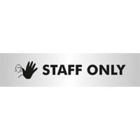 Sign Staff Only Wall Mounted PVC (Polyvinyl Chloride) 4.5 x 19 cm