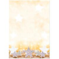 Sigel Christmas Paper A4 90 gsm Silver, Gold Glitter Stars 100 Sheets