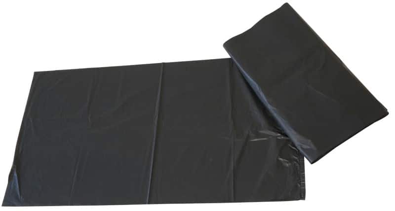 Paclan heavy duty bin bags 100 l 80% recycled black polyethylene 30 microns pack of 200