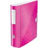 Leitz 180° Active WOW Lever Arch File A4 82 mm Pink 2 ring Polyfoam Portrait Recycled 60%