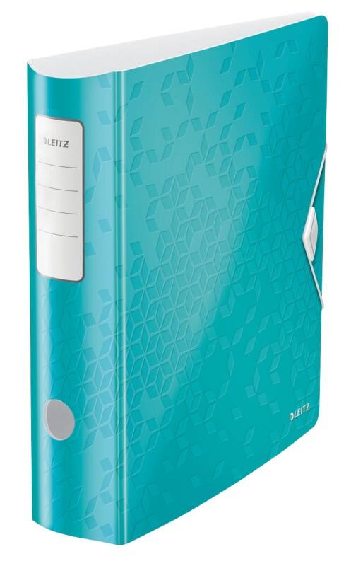 Leitz 180° Active WOW Wide Lever Arch File A4 82 mm Ice Blue 2 Rings 1106 Polyfoam Portrait