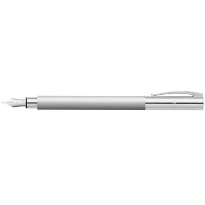 Faber-Castell Ambition Fountain Pen Stainless Steel Medium Blue