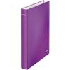 Leitz WOW Ring Binder A4 Manila Cardboard 2 ring 25 mm Purple