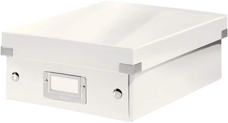 Leitz Click & Store WOW Small Organiser Box Laminated Cardboard White 220 x 282 x 1000 mm