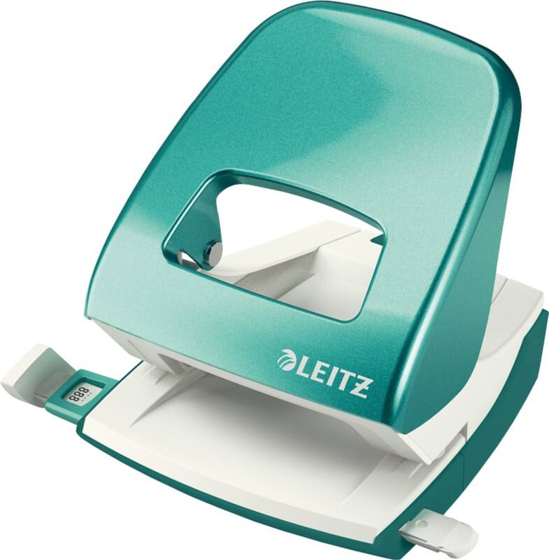 Leitz NeXXt WOW 2 Holes Hole Punch Metal 30 Sheets 5008 Ice Blue