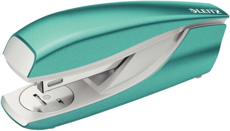 Leitz NeXXt WOW Stapler 5502 Half Strip Ice Blue 30 Sheets 24/6, 26/6 Metal
