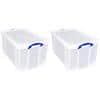 Really Useful Box Plastic Storage 84 Litre 440 x 710 x 380 mm Pack of 2