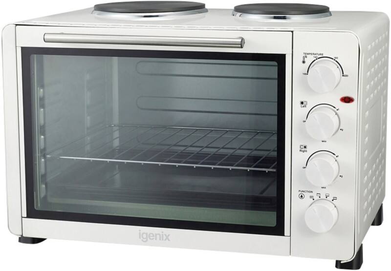 igenix Mini Oven Double Hotplates IG7145 1600W White