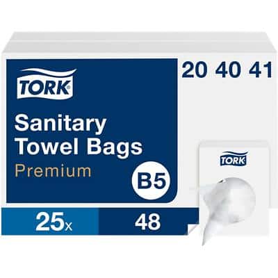 Tork Sanitary Towel Bags B5 Premium White Pack of 25