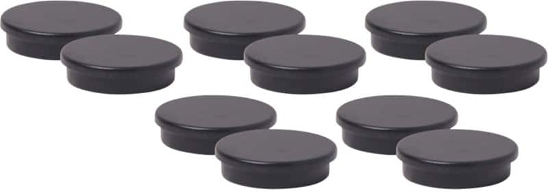 Viking Whiteboard Magnets Black 2 kg bearing-capacity 30 mm Pack of 10
