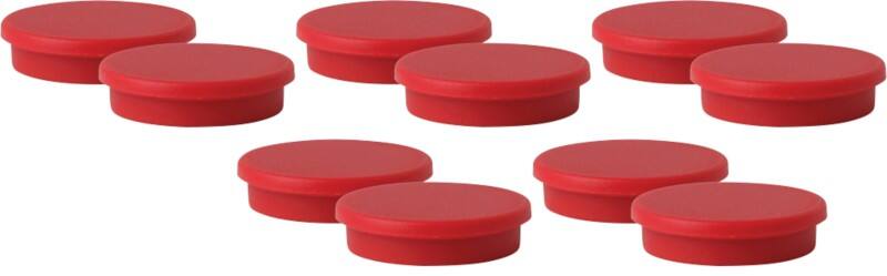 Viking Whiteboard Magnets Red 2 kg bearing-capacity 30 mm Pack of 10