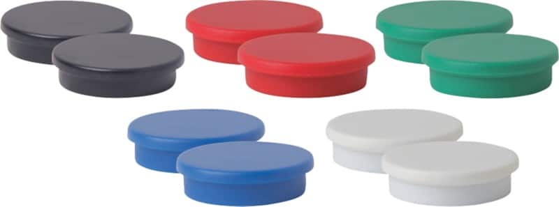 Viking Whiteboard Magnets Assorted 2 kg bearing-capacity 30 mm Pack of 10