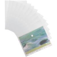 Djois Color Collection Document Wallet A4 Velcro fastener PP (Polypropylene) 11 Holes Portrait and Landscape 24 (W) x 31.6 (H) cm Transparent Pack of 12