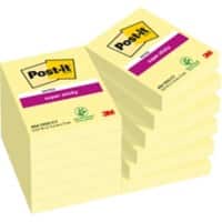 Post-it Super Sticky Notes 47.6 x 73 mm Canary Yellow 12 Pads of 90 Sheets