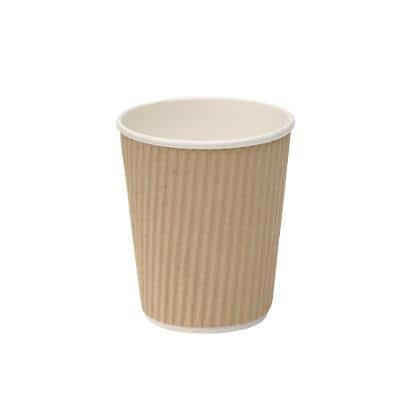 Disposable Cups Paper 340 ml Brown Pack of 25