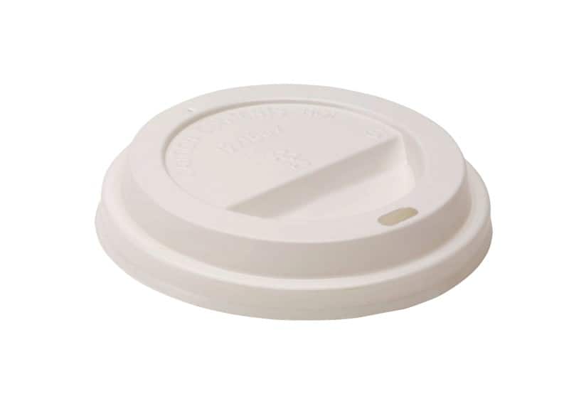 SEM Disposable Lid Polylactic Acid 90 mm White Pack of 100