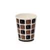 SEM Disposable Cups Paper 237ml Brown & White Pack of 50