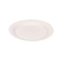 SEM Disposable Plates Paper 22cm White Pack of 100