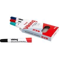 Viking WBM2.5 Whiteboard Marker Medium Bullet Assorted Pack of 4