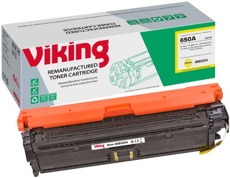 Viking 650A Compatible HP Toner Cartridge CE272A Yellow