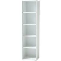 GERMANIA Melamine Bookcase 4 Shelves 500 x 370 x 1,960 mm White