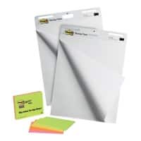 Post-it Freestanding Meeting Chart 77.4 x 63.5cm White 30 Sheets Pack of 2