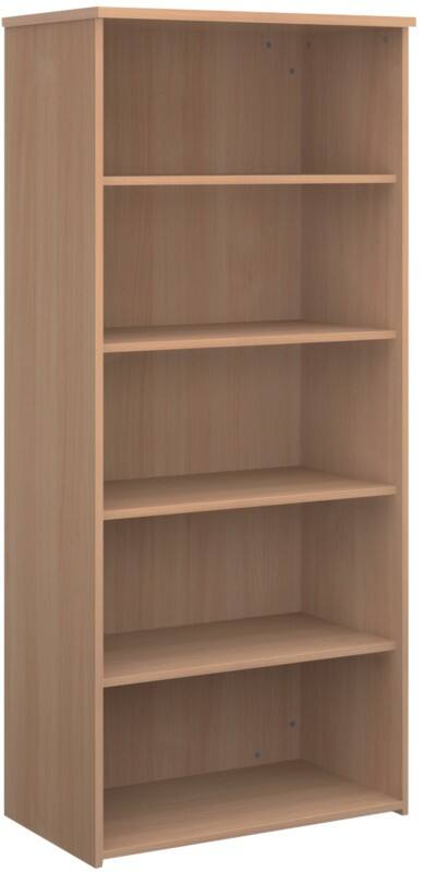 Dams International MFC (Melamine Faced Chipboard) Bookcase 4 Shelves 800 x 470 x 1,790 mm Brown Beech