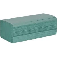essentials 1 Ply Hand Towels Green 15 Sleeves of 240 Sheets (3600)