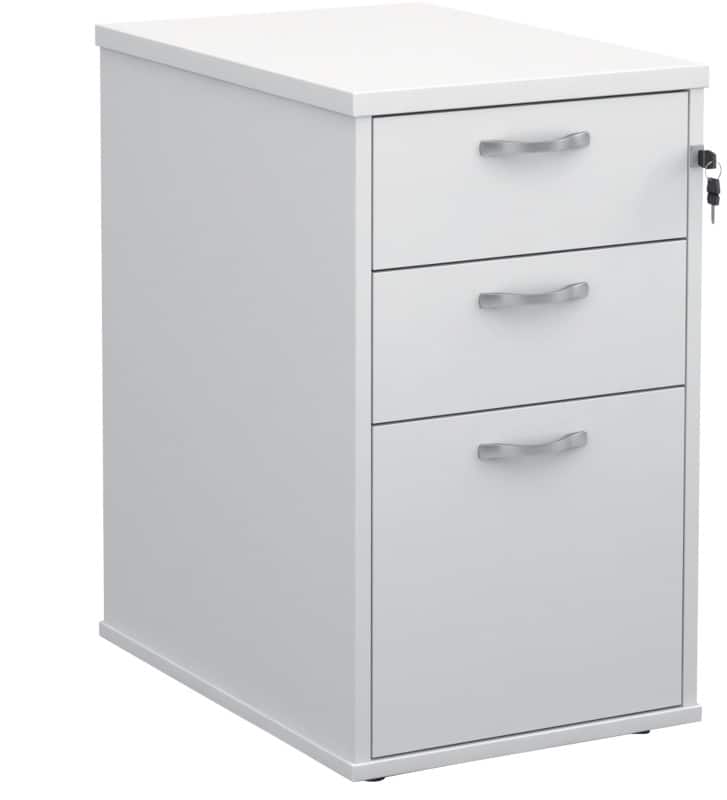 Dams International Pedestal with 3 Lockable Drawers MFC 426 x 600 x 725mm White