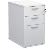 Dams International Pedestal with 3 Lockable Drawers MFC 426 x 600 x 725mm White