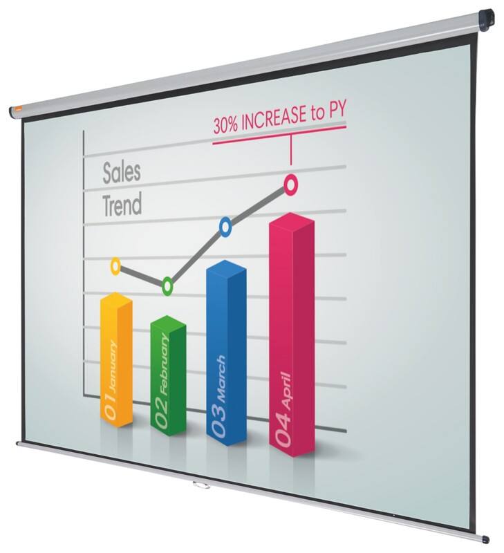 Nobo Wall Mounted Projector Screen White 1902394W Format 16:10 240 x 160 cm