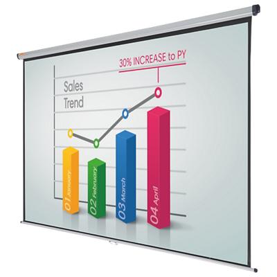 Nobo Wall Mounted Projector Screen White 1902394W Format 16:10 240 x 160 cm