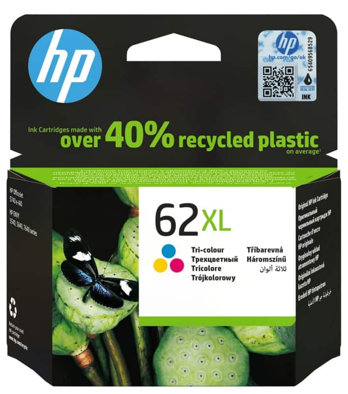 HP 62XL Original Ink Cartridge C2P07AE Cyan, Magenta, Yellow