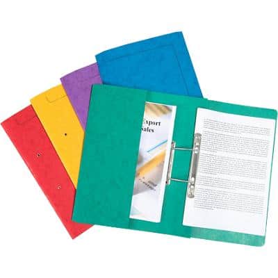 Europa Spiral File 3010Z Foolscap Red, Yellow, Green, Blue, Lilac Manilla Pack of 25