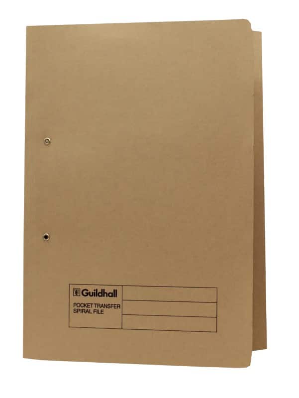 Guildhall Spiral File Foolscap Buff Manila 315 gsm Pack of 25