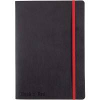 OXFORD Black n' Red A5 Casebound Soft Cover Business Notebook Ruled and Numbered 144 Pages
