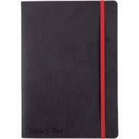 OXFORD Journal Black n' Red A5 Ruled Casebound Cardboard Soft Cover Black, Red 144 Pages