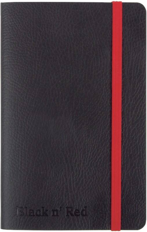 OXFORD Journal Black n' Red A6 Ruled Casebound Cardboard Soft Cover Black, Red 144 Pages