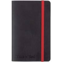OXFORD Black n' Red A6 Casebound Soft Cover Business Notebook Ruled and Numbered 144 Pages