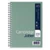 Cambridge Notebook Jotter A5 Ruled Spiral Bound Cardboard Hardback Green Perforated 200 Pages 100 Sheets